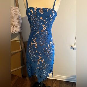 Lulus Blue Floral Dress